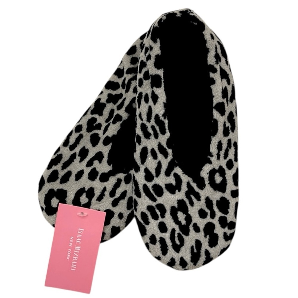 Isaac Mizrahi Leopard Print Slippers